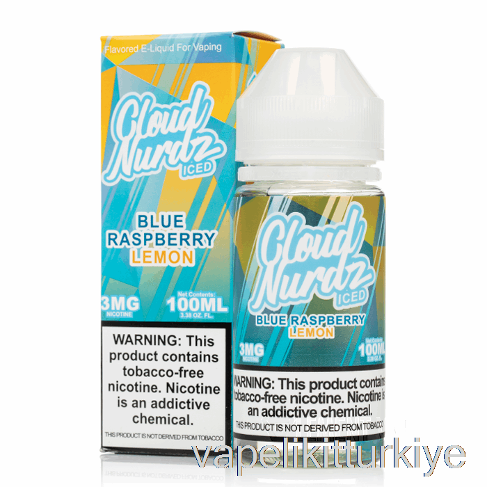 Vape Kalem Vape Mate Buzlu Mavi Ahududu Limon - Bulut Nurdz - 100ml 3mg